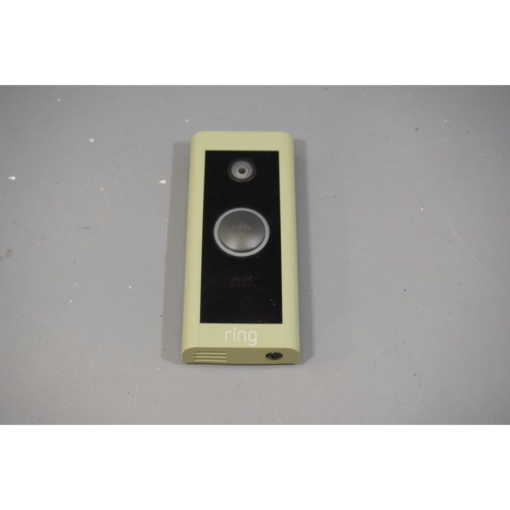 Ring Video Doorbell Wired 5AT3T5 1080p Camera with Green Ivy Leaf Faceplate